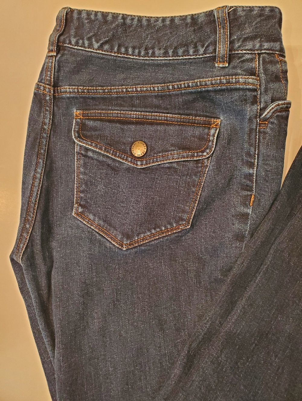 Lauren - Ralph Lauren - Lorraine -  Dark Wash - Straight Leg Jeans - Size 10 - Picture 12 of 16